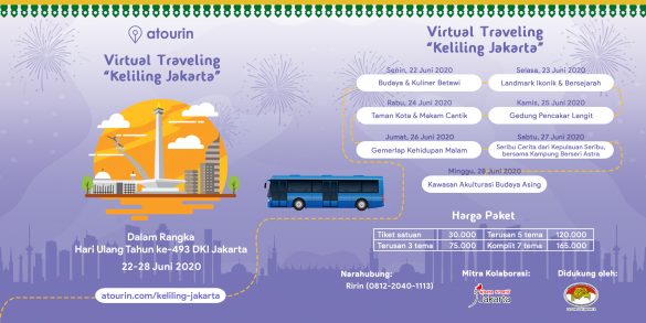 Virtual Traveling Keliling Jakarta dalam Rangka Memperingati HUT ke-493 DKI Jakarta